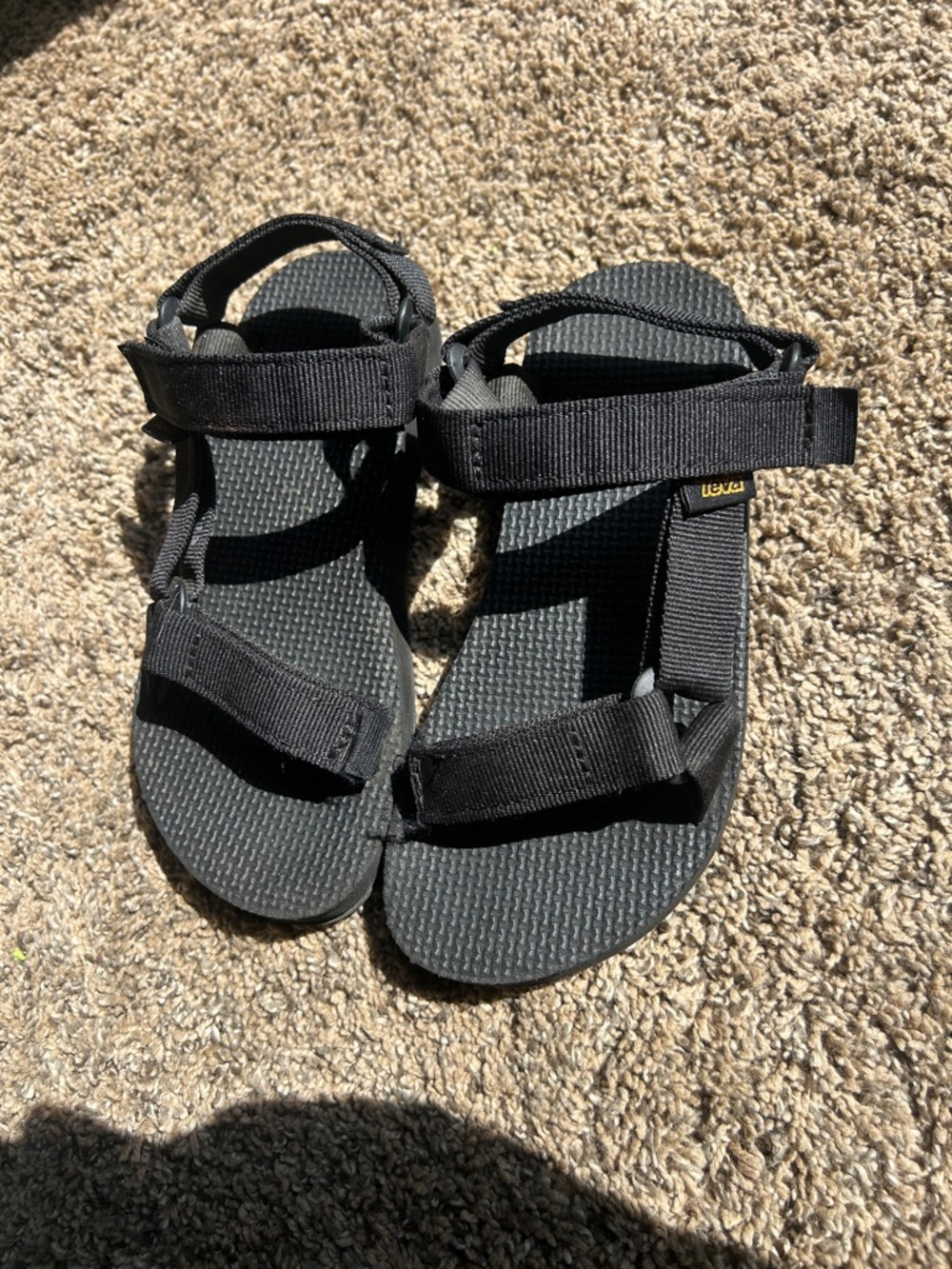 Teva Kids Black Adjustable Strap Sandals